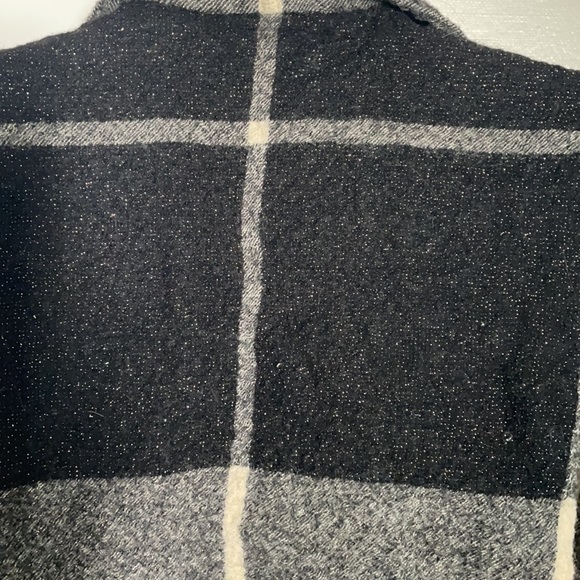 Donna Mizar wool cropped plaid 3/4 sleeve 3/4 button down front pockets top 40 - Picture 6 of 8